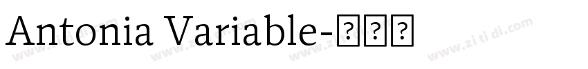 Antonia Variable字体转换